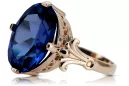 Vintage Ring Sapphire Sterling silver rose gold plated vrc369rp